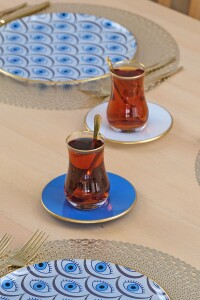 Glore Nazende 6 Kişilik 18 Parça Çay Servis Takımı - 4