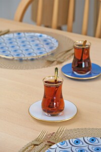 Glore Nazende 6 Kişilik 18 Parça Çay Servis Takımı - 8