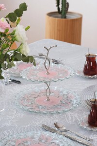 Glore Padona Platin Yaldızlı Cam Kurabiyelik - 3