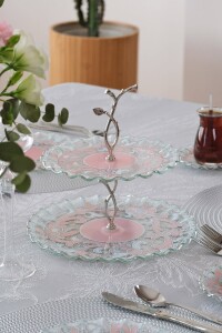Glore Padona Platin Yaldızlı Cam Kurabiyelik - 5