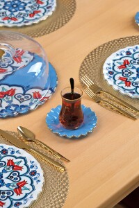 Glore Persian Altın Yaldızlı 6 Kişilik 19 Parça Çay Servis Takımı - 5