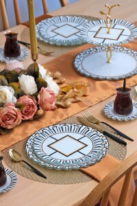 Glore Prestige 6 Kişilik 33 Parça Cam Pasta Çay Servis Takımı - Glore (1)