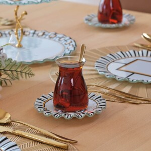 Glore Prestige 6 Kişilik Çay Tabağı Takımı - Glore