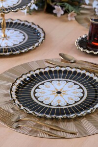 Glore Renoir Altın Yaldızlı 6 Kişilik 34 Parça Pasta Servis Takımı - 4