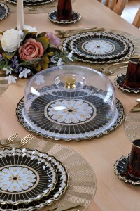 Glore Renoir Altın Yaldızlı 6 Kişilik 34 Parça Pasta Servis Takımı - 5