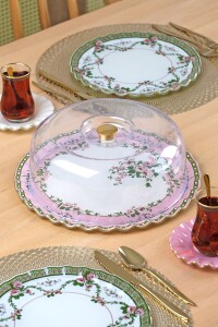 Glore Roses Altın Yaldızlı 6 Kişilik 19 Parça Çay Servis Takımı - 8