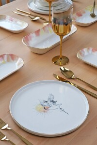 Glore Sunset Altın Yaldızlı 31 Parça 6 Kişilik Seramik Yemek Takımı - 4