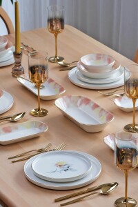 Glore Sunset Altın Yaldızlı 31 Parça 6 Kişilik Seramik Yemek Takımı - 5