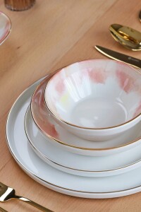 Glore Sunset Altın Yaldızlı 31 Parça 6 Kişilik Seramik Yemek Takımı - 8