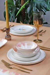 Glore Sunset Altın Yaldızlı 31 Parça 6 Kişilik Seramik Yemek Takımı - 10