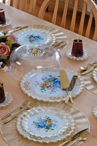 Glore Tiete Altın Yaldızlı Cam Kek Fanusu - Glore (1)