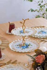 Glore Tiete Altın Yaldızlı Cam Kurabiyelik - Glore (1)