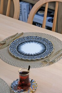 Glore Vintage Altın Yaldızlı 6 Kişilik 22 Parça Pasta Çay Servis Takımı - 4