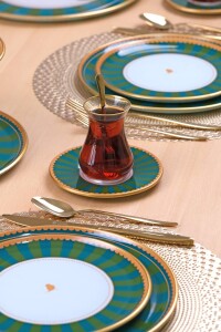 Green Line 12 Parça 6 Kişilik Çay Takımı - Glore