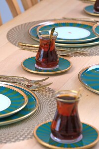 Green Line 12 Parça 6 Kişilik Çay Takımı - Glore (1)