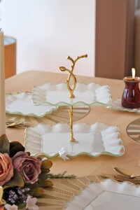 Kare Latte Şeffaf Altın 26 Parça Tea Time - 4