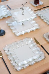 Kare Latte Şeffaf Platin 34 Parça Tea Time - 3