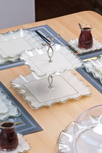 Kare Latte Şeffaf Platin Katlı Kurabiyelik - 3