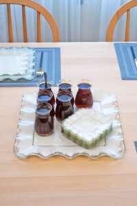 Kare Latte Şeffaf Platin Tepsi 31 Cm - 3