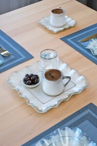 Kare Latte Şeffaf Platin Yuvarlak Keyiflik - 1