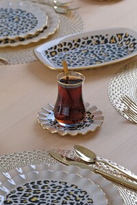 Leopar Wavy 27 Parça 6 Kişilik Pasta Servis Takımı - 4
