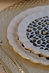 Leopar Wavy 27 Parça 6 Kişilik Pasta Servis Takımı - 7