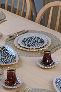 Leopar Wavy 27 Parça 6 Kişilik Pasta Servis Takımı - 5