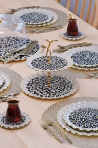 Leopar Wavy 34 Parça Tea Time - Glore