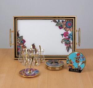 Lorena Asorti 19 Parça Tepsili Çay Seti - Glore