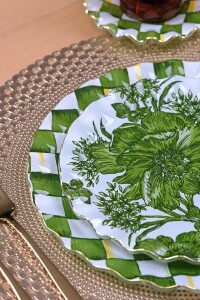 Mode Green 6 Parça 6 Kişilik Altın Yaldızlı Pasta Takımı - Pasta Tabağı - 2