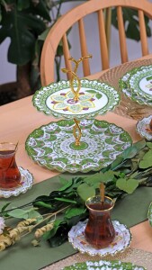 Montsechia Vidalii 26 Parça 6 Kişilik Altın Yaldızlı Pasta Takımı - 3
