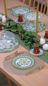Montsechia Vidalii 34 Parça 6 Kişilik Altın Yaldızlı Pasta Servis Takımı - 3