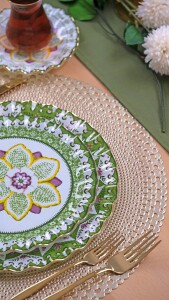 Montsechia Vidalii 34 Parça 6 Kişilik Altın Yaldızlı Pasta Servis Takımı - 7