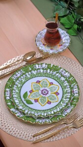 Montsechia Vidalii 6 Parça 6 Kişilik Altın Yaldızlı Pasta Takımı - Pasta Tabağı - Glore (1)