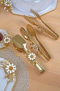 P05-012-Papatya Gold 3lü Maşa Seti - Glore