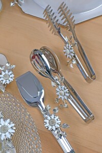 P05-012-Papatya Platin 3lü Maşa Seti - Glore