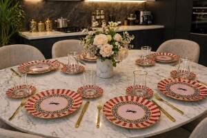Pembe Panter 18prç Pasta Çay İkram Takımı - Glore