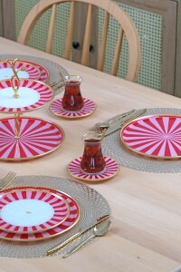 Pink Line 31 Parça 6 Kişilik Tepsili Pasta Takımı - 3