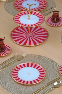 Pink Line 31 Parça 6 Kişilik Tepsili Pasta Takımı - 5