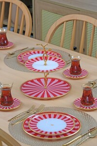 Pink Line 34 Parça 6 Kişilik Pasta Servis Takımı - 2