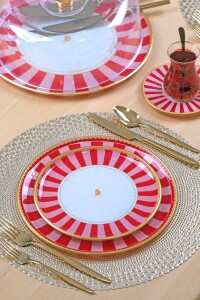 Pink Line 6 Parça 6 Kişilik Pasta Takımı - Pasta Tabağı - 4