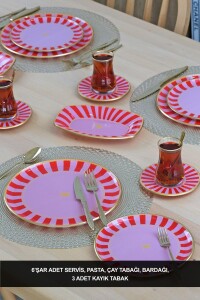 Pink Line Mat 27 Parça Tea Time - Glore