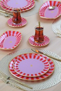 Pink Line Mat 27 Parça Tea Time - Glore (1)
