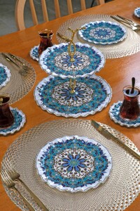 Puglia 6 Parça 6 Kişilik Altın Yaldızlı Pasta Takımı - Pasta Tabağı - 2