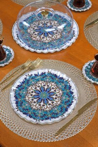 Puglia 6 Parça 6 Kişilik Altın Yaldızlı Servis Takımı - Servis Tabağı - Glore (1)