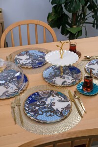 Sartre cobalt 22 Parça Servis Tea Time - Glore (1)