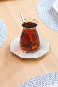 Sekizgen Krem Platin 34 Parça Tea Time - 9