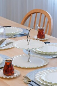 Solid Krem Wavy Platin 34 Parça Tea Time - 9