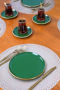 Solid Yeşil 18prç Pasta Tea Time - Glore