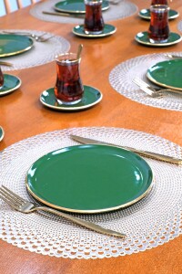 Solid Yeşil 18prç Pasta Tea Time - Glore (1)